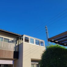 2階バルココニー　テラス囲い工事　No.2681の施工写真メイン