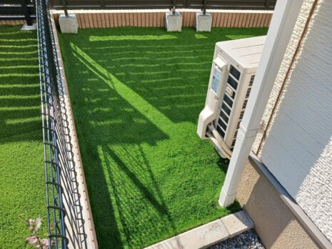 【久喜市】　外構リフォーム工事【目隠しフェンス・人工芝】No.2671