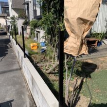 フェンス工事【LIXIL 縦格子フェンス ハイサモア】No.2665の施工写真1