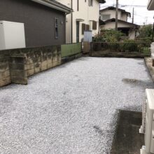 植栽撤去(伐採・抜根)　外構リフォーム工事　No.2661の施工写真1