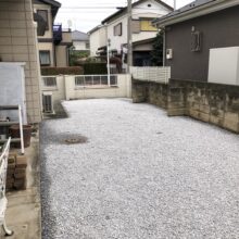 植栽撤去(伐採・抜根)　外構リフォーム工事　No.2661の施工写真2