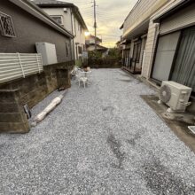 植栽撤去(伐採・抜根)　外構リフォーム工事　No.2661の施工写真3