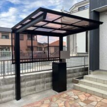 サイクルポート工事【三協アルミ セルフィ ミニ】No.2679の施工写真メイン