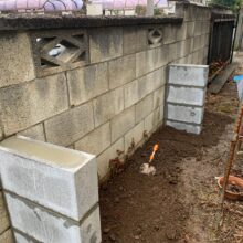 ブロック塀　控え壁設置　No.2706の施工写真メイン