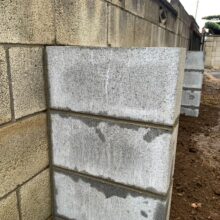 ブロック塀　控え壁設置　No.2706の施工写真3