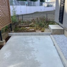 外構リフォーム工事(土間コンクリート・ブロック工事)　No.2683の施工写真3