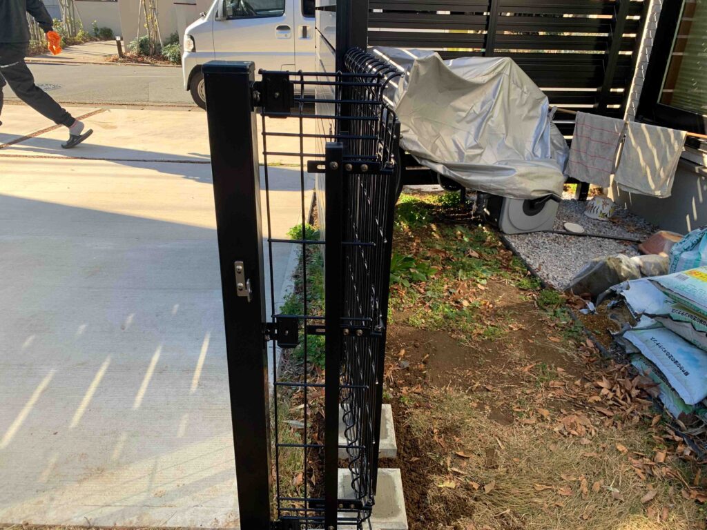 【蓮田市】　ユメッシュフェンスHR型門扉設置　No.2707