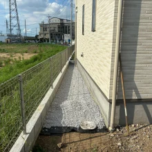 【雑草対策】人工芝工事　外構リフォームの施工写真2