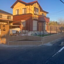 事故で破損したブロック塀・フェンスの修繕工事 No.2725の施工写真3