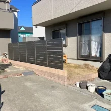 目隠しフェンス施行　フェンスAB  YS３型（外構リフォーム）No.2740の施工写真2