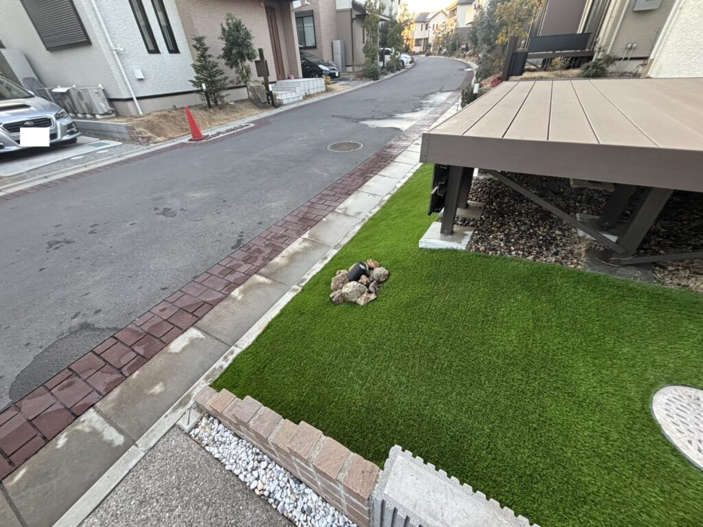 【久喜市】　人工芝施工　No.2748