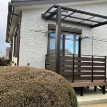 外構リフォーム工事【デッキテラス工事・物置工事】　No.2751の施工写真3