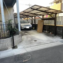 伸縮門扉交換工事　No.2768の施工写真1