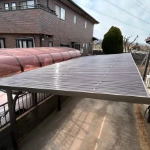 カーポート　波板屋根　交換工事　No.2770の施工写真2