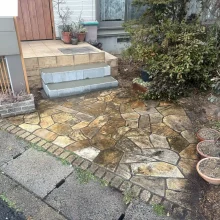 玄関タイル　階段増設工事(外構リフォーム)　No.2764の施工写真3