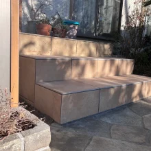 玄関タイル　階段増設工事(外構リフォーム)　No.2764の施工写真メイン