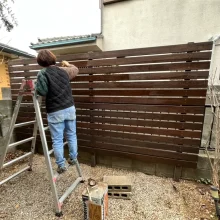 (木樹脂フェンス・木樹脂デッキ)外構リフォーム No.2778の施工写真メイン