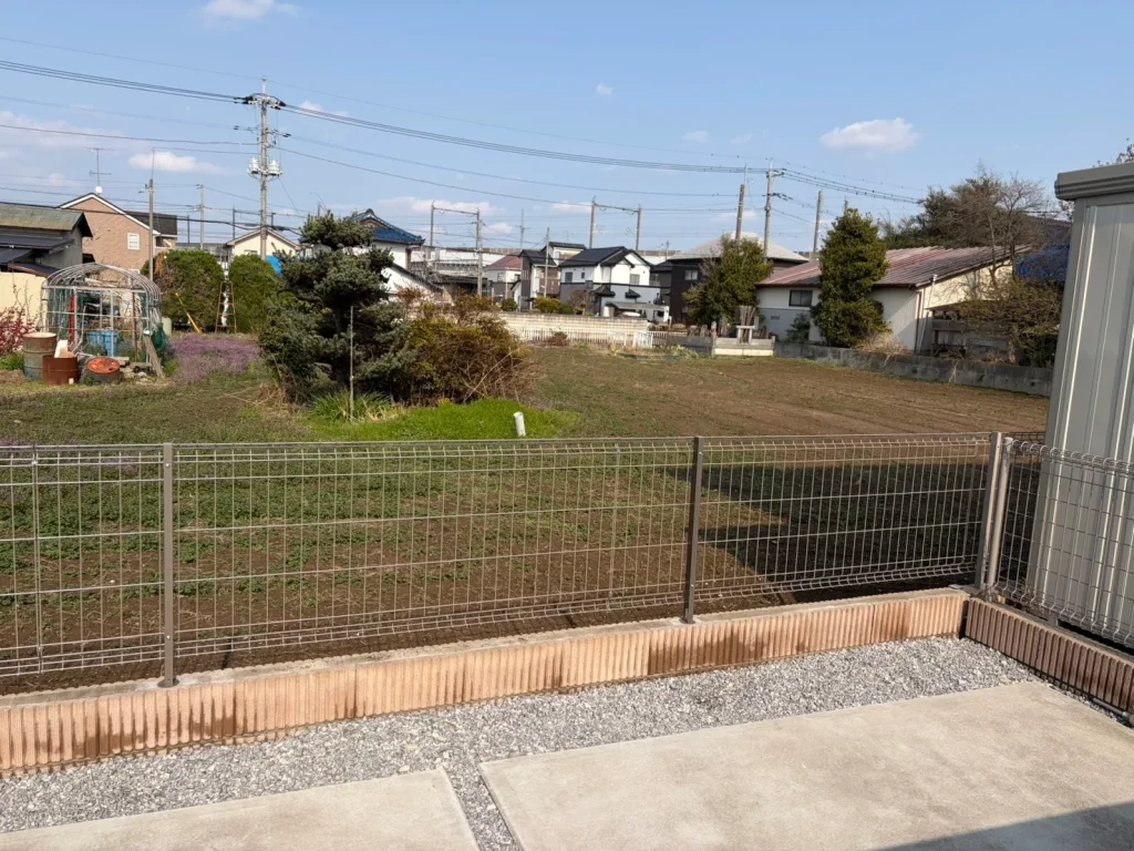 【久喜市】　メッシュフェンス交換工事　No.2797