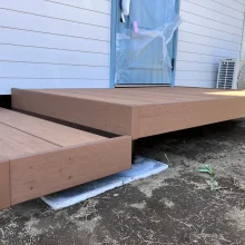 人工木ウッドデッキ　三協アルミ　ヴィラウッド　No.2782の施工写真1