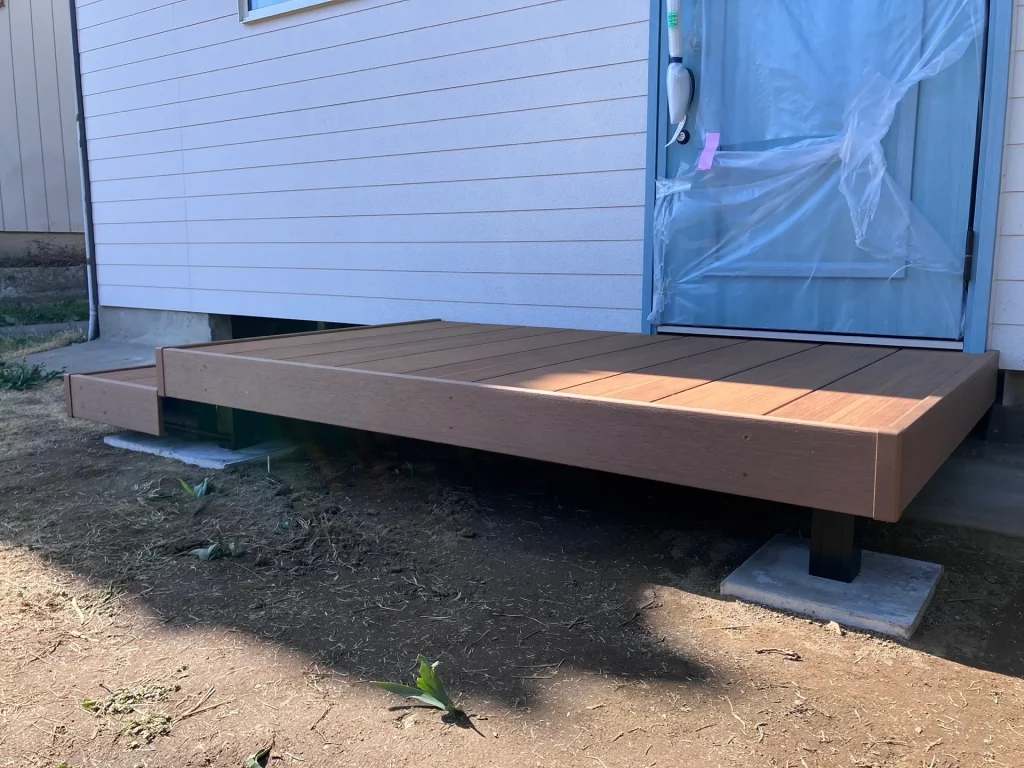 千葉県野田市　人工木ウッドデッキ　三協アルミ　ヴィラウッド　No.2782