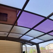 カーポート屋根パネル交換工事　No.2821の施工写真1