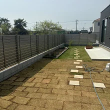 目隠しフェンス工事　LIXILフェンスAB　YS3型　施工　No.2808の施工写真3