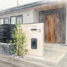 新築外構工事　No.2819の施工写真1