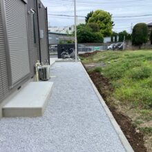 砂利敷き工事【外構リフォーム】　No.2839の施工写真2