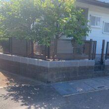 ブロック増設・フェンス工事　No.2854の施工写真2