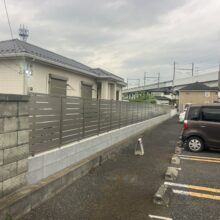 ブロック積み＋目隠しフェンス工事　No.2871の施工写真1