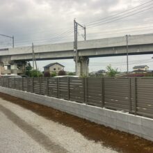 ブロック積み＋目隠しフェンス工事　No.2871の施工写真2