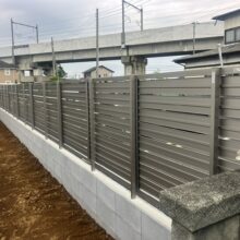 ブロック積み＋目隠しフェンス工事　No.2871の施工写真3