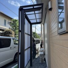 機能門柱設置・テラス屋根工事 No.2863の施工写真1