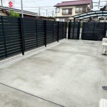 外構リフォーム(三協アルミ　ヴィラウッド・土間コンクリート)工事　No.2864の施工写真メイン