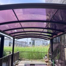 カーポート屋根パネル交換工事 No.2906の施工写真2