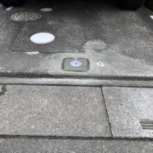 車盗難防止用ポール設置工事　No.2883の施工写真1