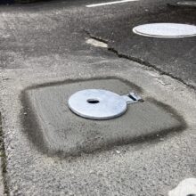 車盗難防止用ポール設置工事　No.2883の施工写真2