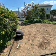 天然芝撤去・防草シート工事　No.2897の施工写真メイン