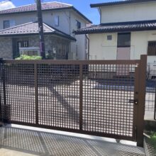 引き戸門扉　No.2953の施工写真2