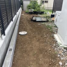 境界ブロック工事　No.2955の施工写真2