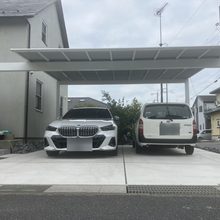 カーポート工事(三協アルミ　スカイリード　シルバーポリカ屋根)　No.2934の施工写真メイン