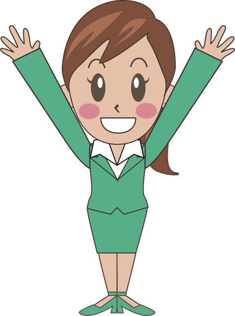 ばんざいするヒラエちゃん