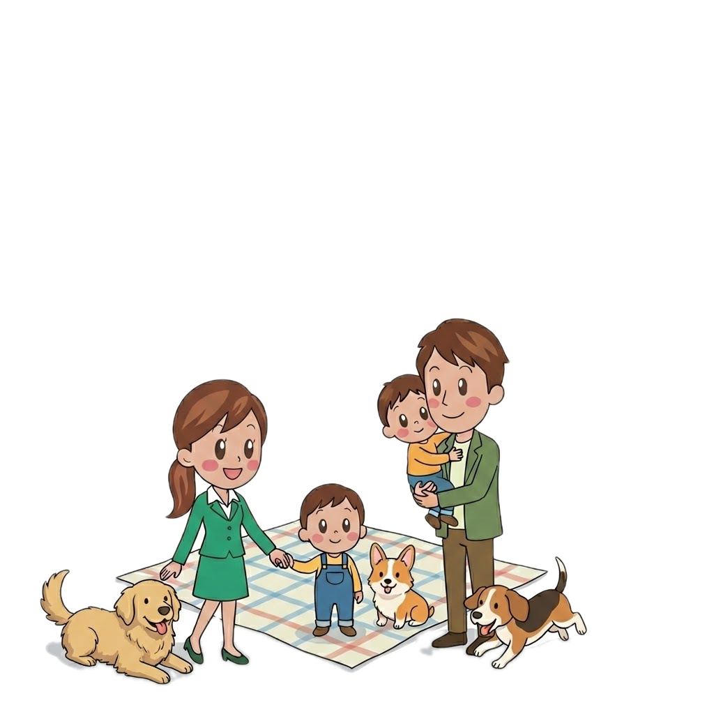 家族とペットが楽しむお庭